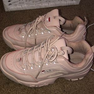 FILA pink with red and white logo